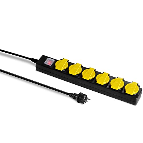 TROTEC Regleta de 6 enchufes con Tapa abatible