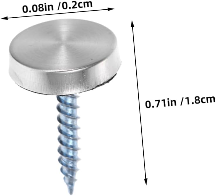 Stainless Steel Mirror Decorative Screw Caps Set for Glass Panels