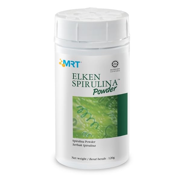 Spiruline en poudre 100% naturelle Elken idéale pour pâtisseries et smoothies
