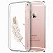 Archeer TPU Clear Feather Decorated Diamante Case for iPhone 6 / 6S - 4.7 inch