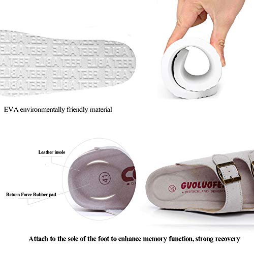 Asifn Womens Mens Slide Cork Footbed Sandal Flat Adjustable Strap Adjustable Buckle Slip On Casual Open Toe Shoes Suede Summer Green(7 Us Men/8 Us Women,24.5 Cm Heel To Toe #TOP3