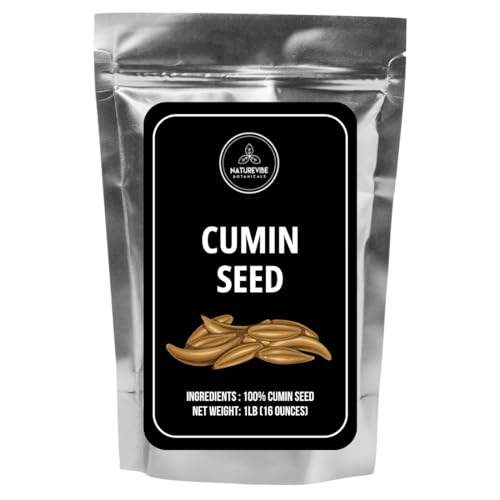 Naturevibe Botanicals Premium Whole Cumin Seeds 1lb | Cuminum cyminum L. | Raw, Gluten-Free &amp; Non-GMO | Adds Flavor and Taste. [Packaging may vary]