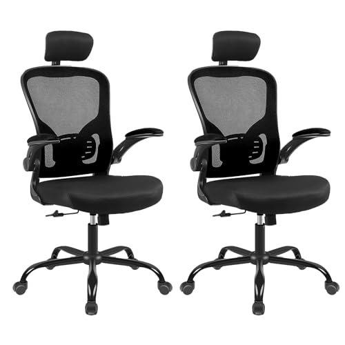 Image of Ergonomic Office Desk Chair 2Pack- Mesh Home Office Desk Chairs with Lumbar Support & 3D Adjustable Armrests,Executive Rolling Chair(2Pack Office Chair)