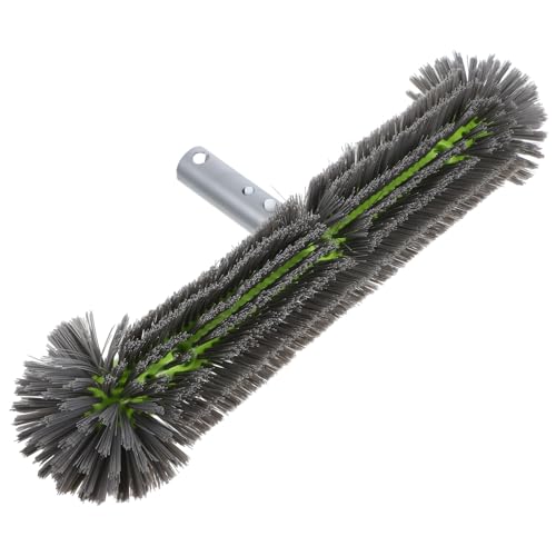 GAROZATION Pool Brush Head Round Ends 16 Long Heavy Duty for Swimming Pool Wall Tile Floor Cleaning