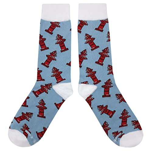 Smiley Hydrant Dress Socks Funny Novelty Crazy Fun Design Men Size 8-12 Cotton Casual Crew Colorful Funky Fancy Socks Gift for Men2