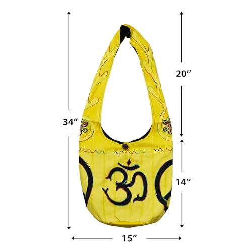 Image of Mandala Crafts Hippie Bag, Large Boho Hobo Purse for Women, Crossbody Shoulder Sling Bags for Indie Style Bohemian Accessory