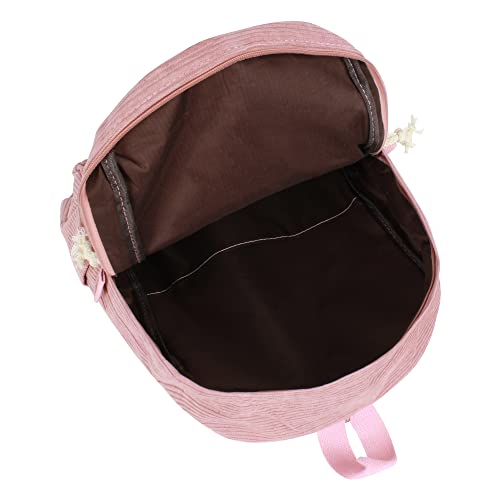 Lobagve Corduroy Backpacks Lightweight Casual University College Bookbag Travel Daypack for Women Men,Pink3
