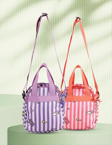 Image of PB Pearlbags Soft Crossbody Shoulder Or Hand Bag or Sling bag Water Resistant Anti Fall Stationery Storage Bag Handbag Clutch Bag Sweet Birthday Gift For 5-10 Years Children Students Girls