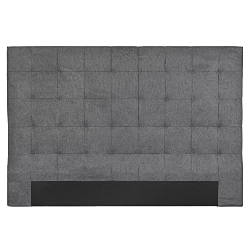 Bettkopfteil gepolstert grauer Stoff 180 cm halciona - Anthrazitgrau