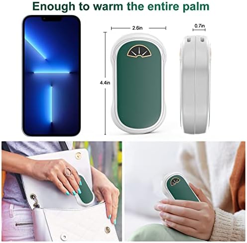 Hand Warmer Rechargeable, 2 Pack Magnetic 10000 mAh Electric Hand Warmer, Suitable for Winter Outdoor Camping and Hunting, Warm Gift for Children Men and Women