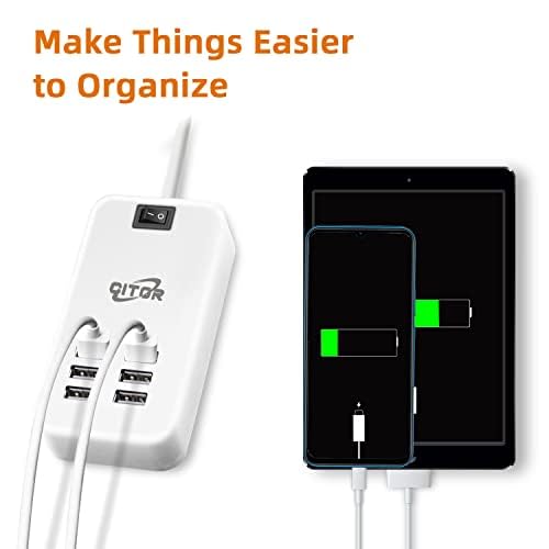 Station De Charge USB 60W Avec 8 Ports, Charge Rapide QC3.0 18W, écran LED, Pour IPhone, Samsung, Xiaomi, Tablettes