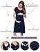 Ekouaer Labor Gowns for Hospital Breastfeeding Maternity Gown Nursing Dress Cotton Short Hospital/Delivery/Nursing Sleepwear Navy Blue M