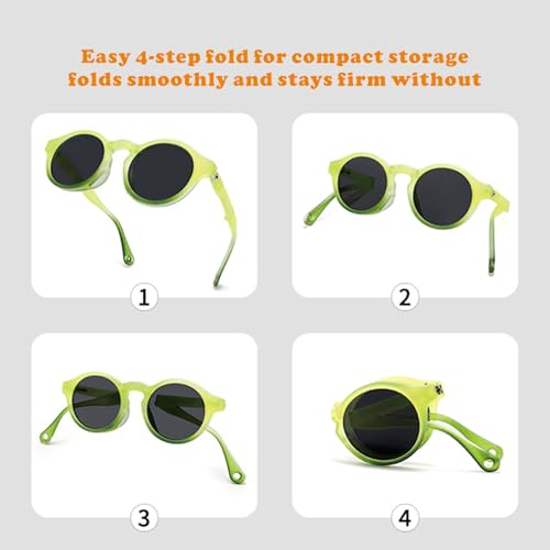 Kids Polarized Sunglasses Toddler Folding Foldable Toddler Sun Glasses Foldable Frame UV400 for Girls Boys4
