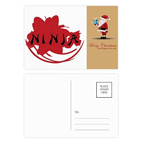 Cartes postales Japon Ninja Sakura Père Noël lot de 20 idéal cadeau de vœux