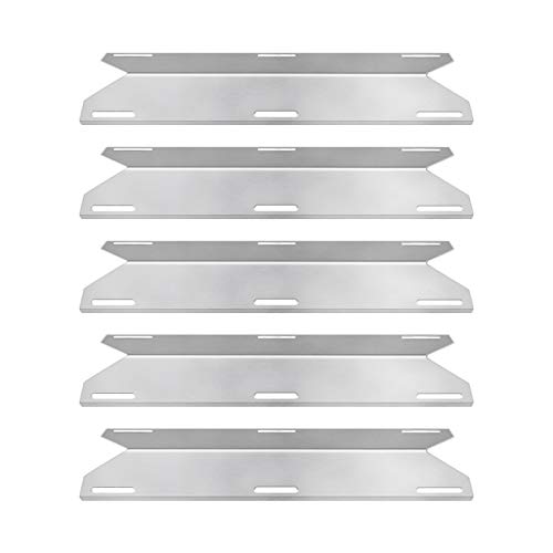BBQ funland SH3041 (5-Pack) Stainless Steel Gas Grill Heat Plate/Heat Shield for Charmglow, Kirkland, Permasteel, Nexgrill Model Grills and Others