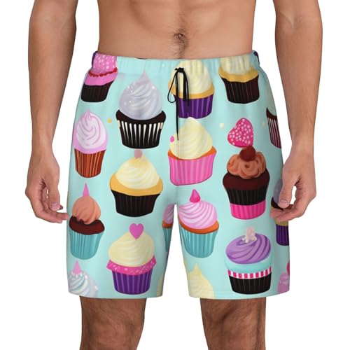 Short de bain pour homme cupcake léger et respirant pour la plage