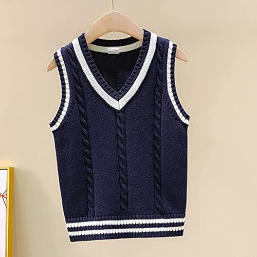 Pull Sans Manches Enfant Maille De Coton Et Chanvre Jacquard