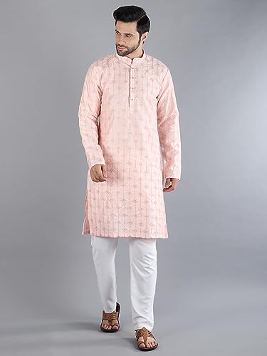 Image of Uri and MacKenzie Embroidery Silk Men's Kurta Pyjama Set
