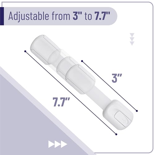 Image of Bates- Child Safety Strap Locks, 16 Pack, White, Baby Cabinet Locks with Adjustable Strap Length