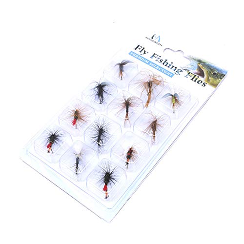 ANCLLO 12 pezzi Top Rating Dry/Ninfa/Streamer Mosche Pesca Mosche Trota Mosca Assortimento