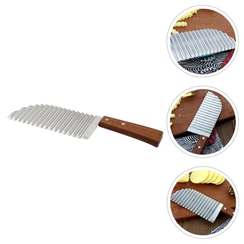 Cortador ondulado de papas de acero inoxidable para cocina miniatura 7