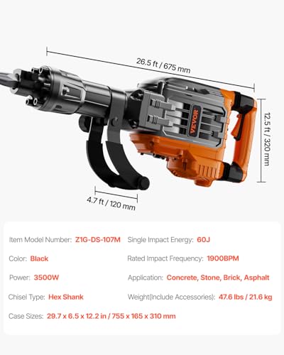 VEVOR 3500W Demolition Jack Hammer