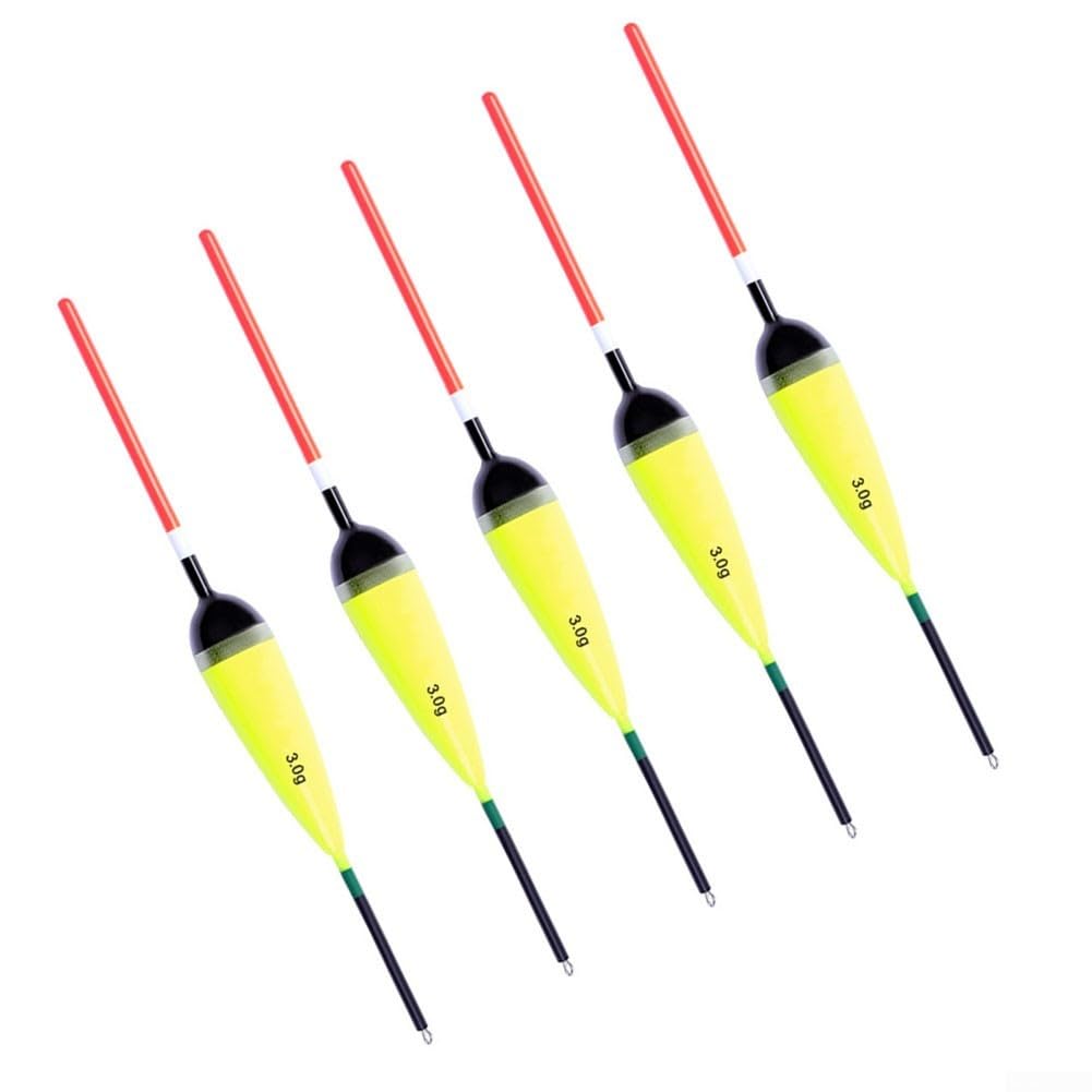 5pcs For Fishing Floats Made Of Wood For Shallow Water For Fishing Lightweight Float Bobbers With 3 Buoyancy Levels 2g 3g 4g Easy To Carry(3g)