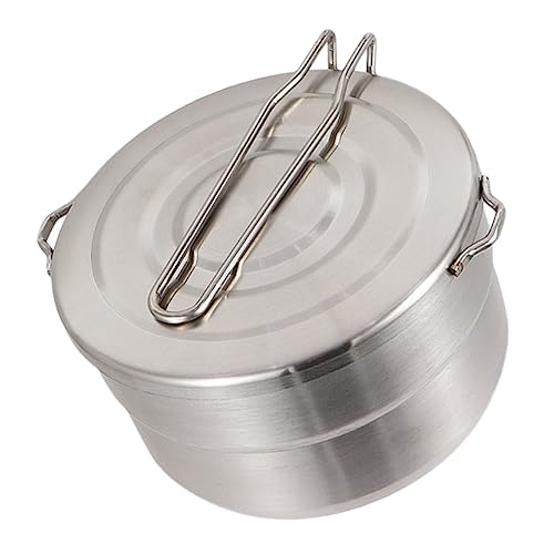 BESPORTBLE Foldable Camping Cook Pot for Hiking Outdoor Use Stainless Steel Material for Picnic and Camping Trips