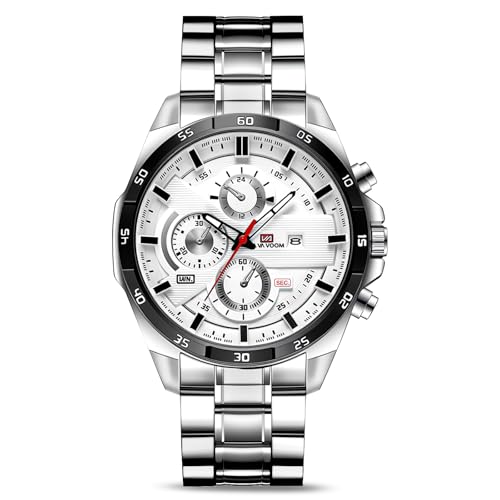 OFFCUP Montres pour Hommes, 50MM Chronographe Montre, Montre Etanche en Acier Inoxydable à Quartz...