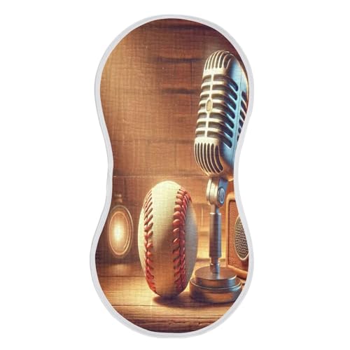 Baseball Baby Burp Cloths Burp Cloth Rags Cotton Burp Clothes Absorbent Muslin Burp Cloths Soft for Girl Unisex Boy Newborn 1 Pack 22x11 Inches