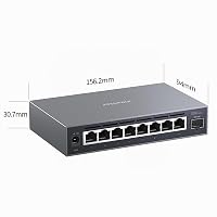 XikeStor 2.5G Switch | 8-Port 2.5G Managed Ethernet Switch | 8X 2.5GbE RJ45 + 1x 10G SFP+ | VLAN/QoS/LACP/STP/IGMP, Fanless Metallgehäuse, Web-Managed für NAS, Gaming PC, WiFi 6 AP, 4K Streaming – Ansicht 8