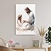 Baptism Jesus with A Girl Child Christian Faith Religious Gift Wall Art Poster Scroll Canvas Painting Picture Living Room Decor Home Framed/Unframed 12x18inch(30x45cm)
