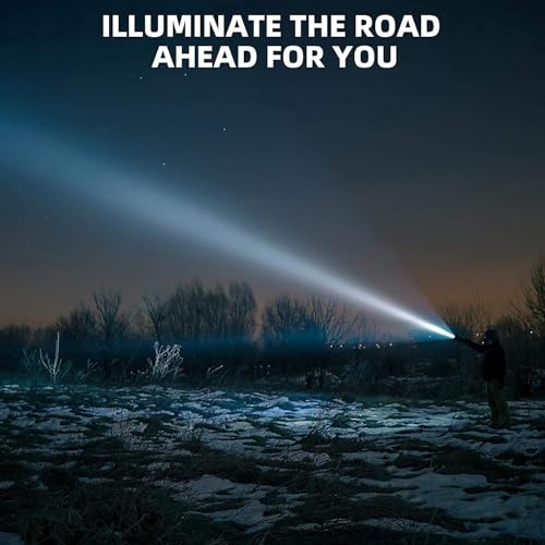 Image of CBEX Rechargeable Spotlight, Super Bright 100,000 LM LED Flashlight Handheld Spotlight 8000mAh Long Lasting Large Flashlight Searchlight and Flood Camping Flashlight with Foldable Tripod (CB-RE20)