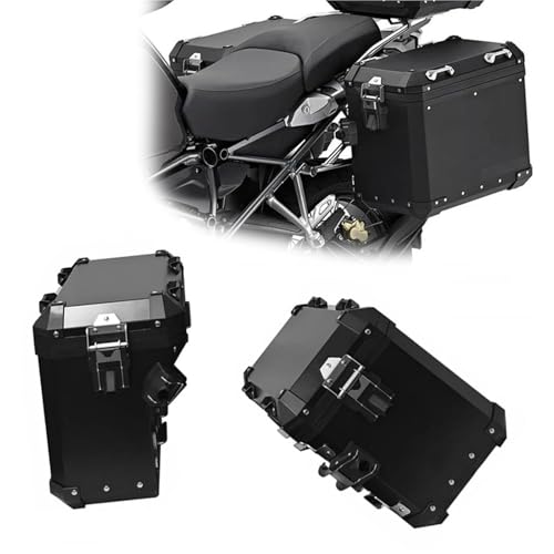 SHQXD Seitenkoffer Für BMW S1000XR 2015 2016 2017 2018 2019 Motorrad-Seitenkoffer, Topcase, Koffer, Werkzeugkasten Zubehör(Panniers Black)