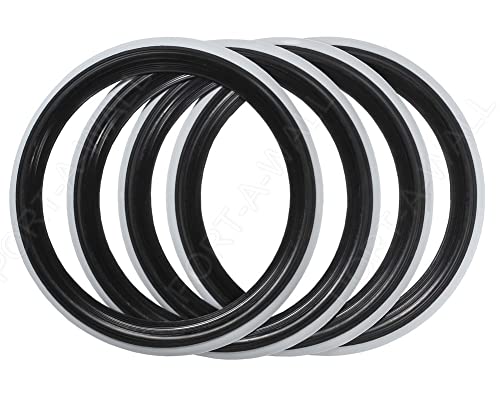 PORTAWALLS 4X Black White Wall Tire Insert 16’’ Rims Sidewall Set of 4