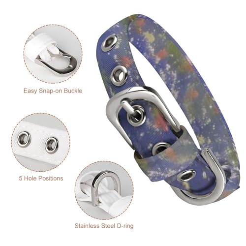 Collier réglable Texas Bluebonnets - Accessoire de taille moyenne pour chiens et chats