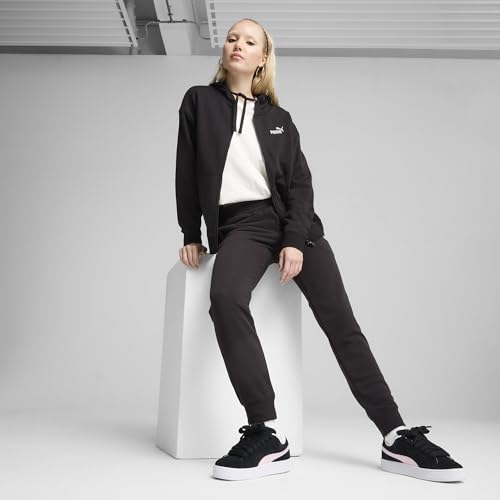 PUMA ESS Small No. 1 Logo Comfort Full-Zip Hoodie TR, Sweat à Capuche Fille, PUMA Black, M