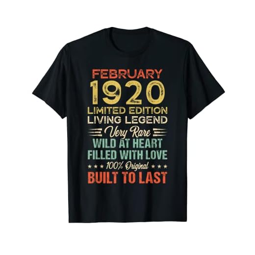Divertidos regalos de cumpleaños número 100 febrero 1920 100 años Camiseta