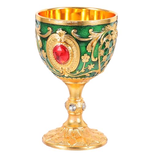 PRETYZOOM Elegante Cáliz Europeo Vintage Medieval, Copa De De Metal Retro, Copa De Vino Decorativa, Copa De Agua para Uso Ceremonial De Halloween.