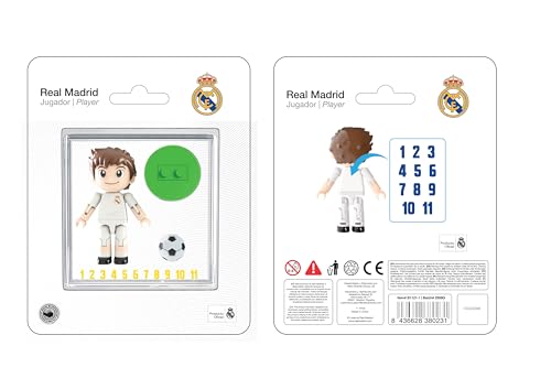 Neko Brands Licenza Ufficiale Real Madrid CF Figurina con 13 Punti di articolazione, Giocatore 4 cm, Capelli castani Corti. Include Adesivi. Regalo per Bambini e Bambine dai 7 Anni in su.