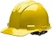 Bullard 51YLP Standard Series Cap Style w/Rain Trough Hard Hat, 4 Point Pin Lock Suspension, Poly Brow Pad, Yellow, One Size