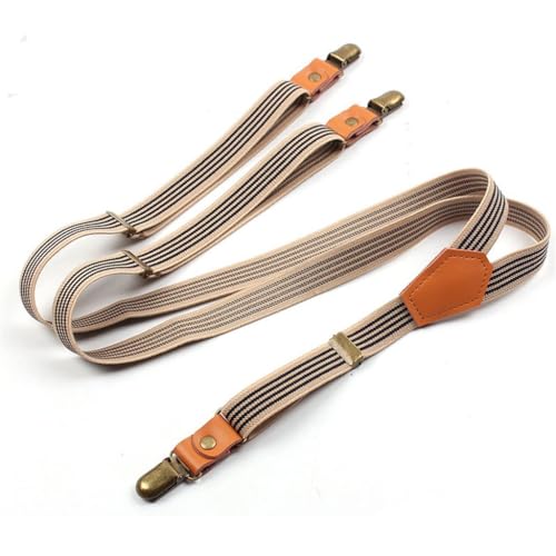 Trois clips de sangle en cuir véritable pour ajustement de pantalon en Y