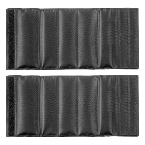 Paquete de 2 fundas ajustables para enfriadores de vino con paquetes de hielo de gel reutilizables, enfriadores de botella aislados negros para vino de 750 ml y champa