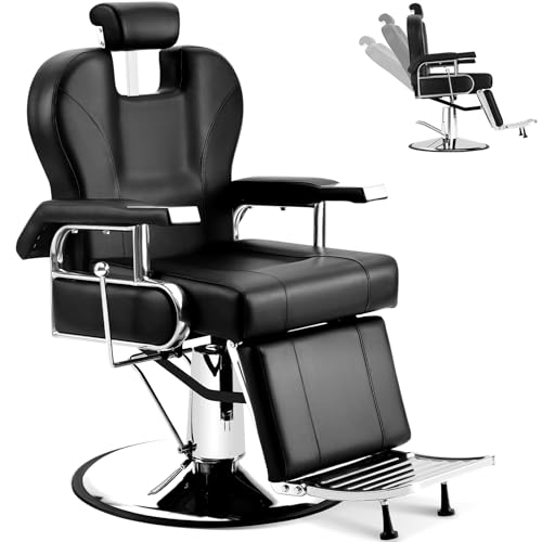 Vintage Hair Barbershop Chair with Adjustable Footrest