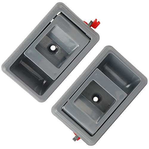 NPAUTO Interior Front Rear Driver & Passenger Door Handle Replacement for 1995-2000 Toyota Tacoma, 1988-1992 Corolla, 89-95 4Runner, 1989-92 Geo Prizm, 89-95 Pickup, Pair, Gray