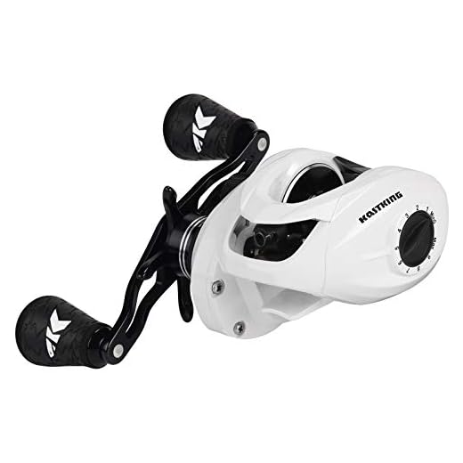 KastKing Crixus Baitcasting Reels,Glacier White,6.5:1 Gear Ratio,Right Handed Fishing Reel
