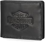 Harley-Davidson Cuir véritable pour hommes RFID Blocage Wallet Accessoire Voyage- Portefeuille Voyage