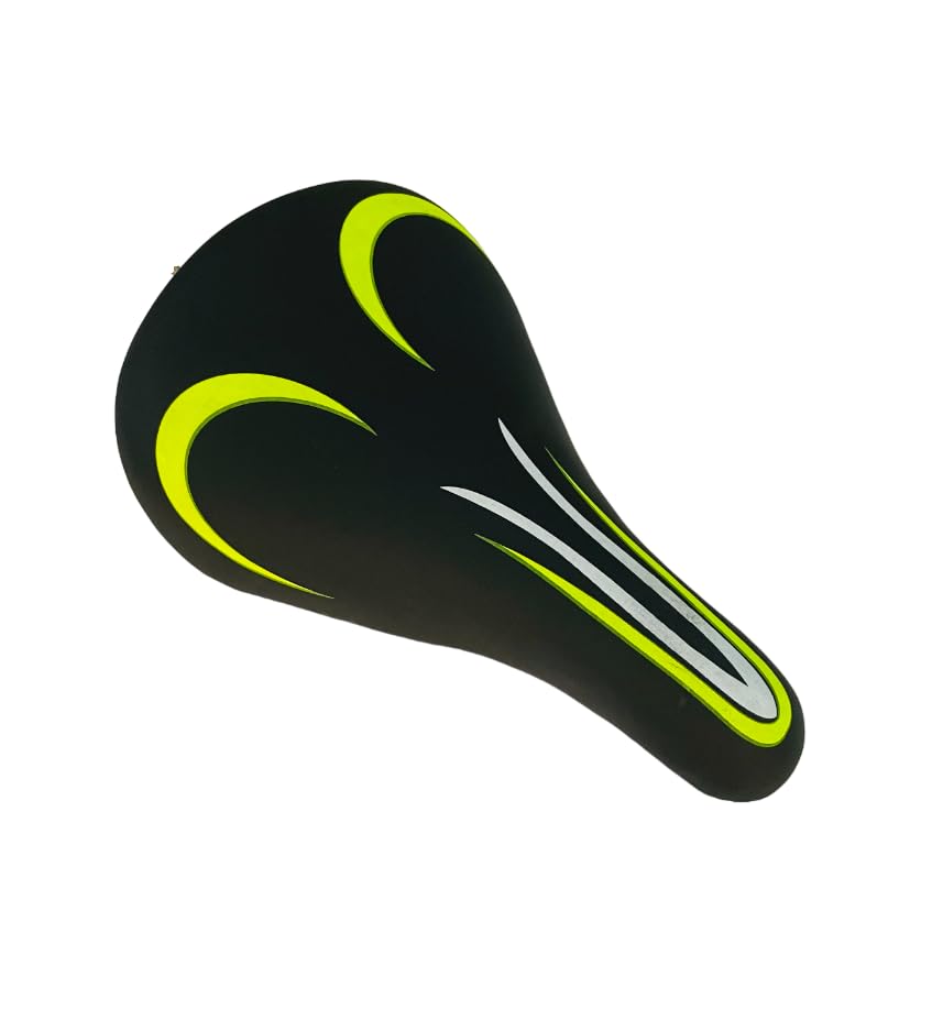 Image of Cycle Kids Seat for Bicycle 14-20 Inch MTB Child Saddle Complete PU Cushion Compatible with 14T 16T 20T Bicycles in Multicolor (Green)
