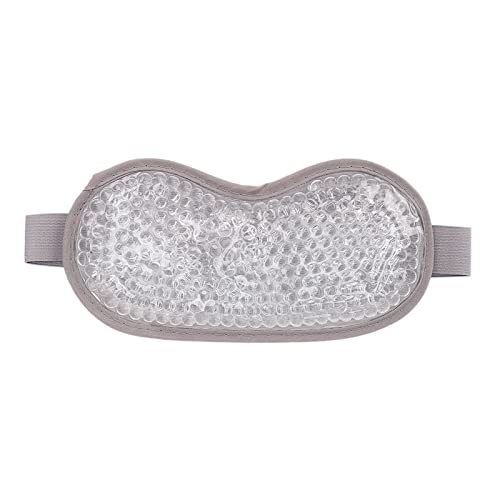ZJchao Pack de Gel pour les Yeux, Compresse Chaude et Froide Réutilisable pour les Yeux avec Attaches élastiques à Boucles à Crochets, Soulage la Fatigue Oculaire, éclaircit les Cernes, (GREY)