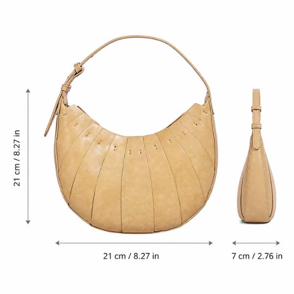Image of Shoulder Purse for Women, Leather Women's Handbag Y2k Aesthetic Coquette Shoulder Bag Hobo Punk Trendy Ladies Purse